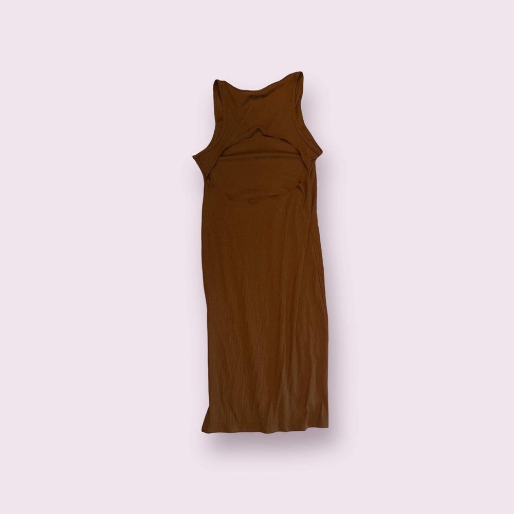 Sleeveless Open Back Ribbed Knit Dress - Picture 5 of 6
